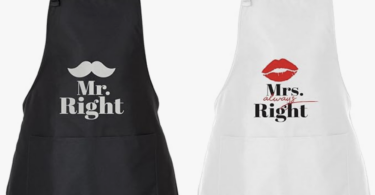 Mr Right and Mrs Always Right matching couples aprons, valentines gifts for him